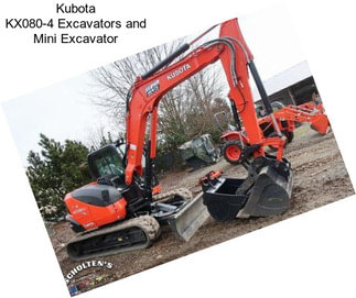 Kubota KX080-4 Excavators and Mini Excavator