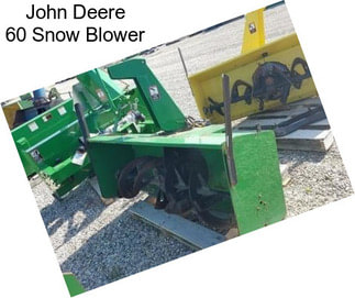 John Deere 60 Snow Blower