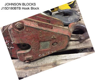 JOHNSON BLOCKS J15D180BTB Hook Block