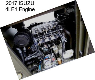 2017 ISUZU 4LE1 Engine