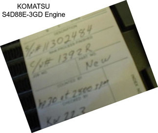 KOMATSU S4D88E-3GD Engine