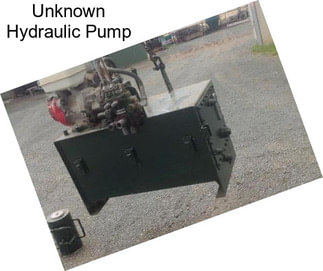 Unknown Hydraulic Pump