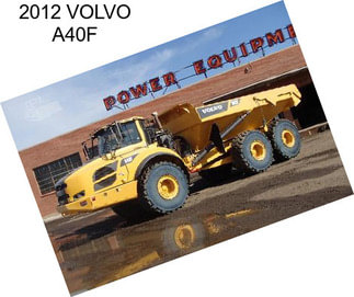 2012 VOLVO A40F