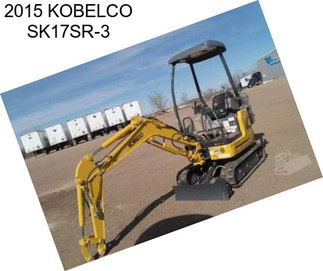 2015 KOBELCO SK17SR-3