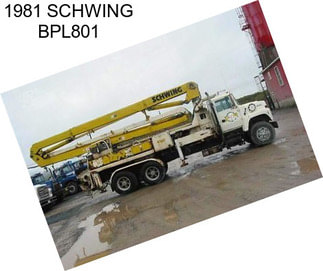 1981 SCHWING BPL801