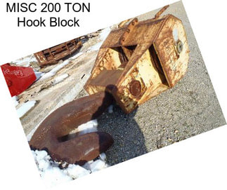 MISC 200 TON Hook Block