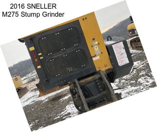 2016 SNELLER M275 Stump Grinder