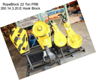RopeBlock 22 Ton FRB 260.14.3.20.E Hook Block