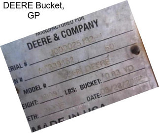 DEERE Bucket, GP