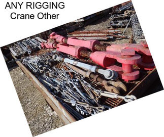 ANY RIGGING Crane Other