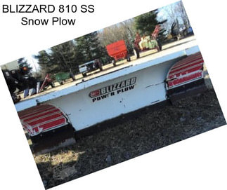 BLIZZARD 810 SS Snow Plow