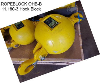 ROPEBLOCK OHB-B 11.180-3 Hook Block