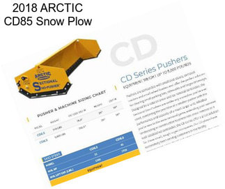 2018 ARCTIC CD85 Snow Plow