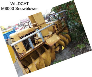 WILDCAT M8000 Snowblower