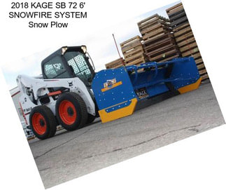 2018 KAGE SB 72 6\' SNOWFIRE SYSTEM Snow Plow