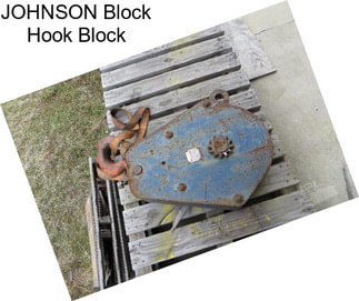 JOHNSON Block Hook Block