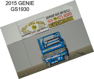 2015 GENIE GS1930