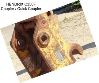 HENDRIX C350F Coupler / Quick Coupler