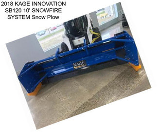 2018 KAGE INNOVATION SB120 10\' SNOWFIRE SYSTEM Snow Plow