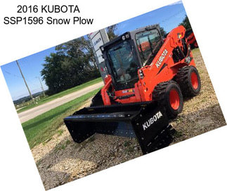 2016 KUBOTA SSP1596 Snow Plow