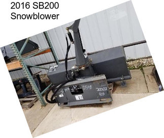 2016 SB200 Snowblower