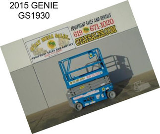 2015 GENIE GS1930