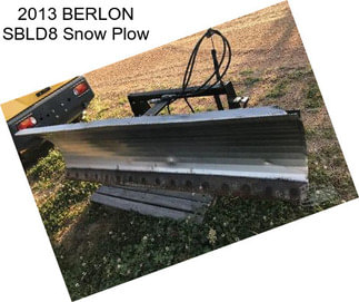 2013 BERLON SBLD8 Snow Plow