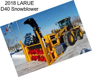 2018 LARUE D40 Snowblower
