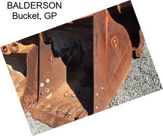 BALDERSON Bucket, GP