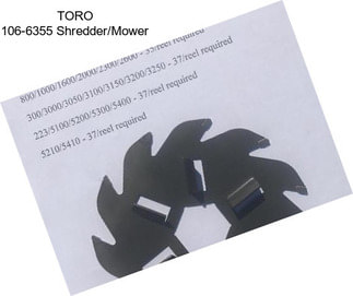 TORO 106-6355 Shredder/Mower
