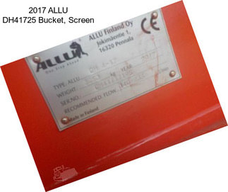 2017 ALLU DH41725 Bucket, Screen