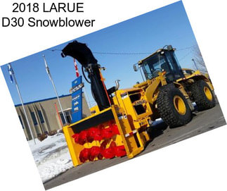 2018 LARUE D30 Snowblower