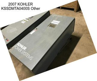 2007 KOHLER KSSDMTA0400S Other