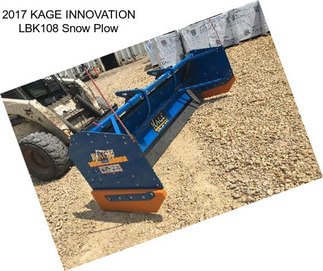 2017 KAGE INNOVATION LBK108 Snow Plow