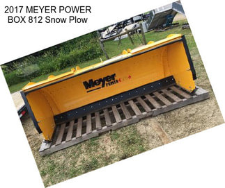 2017 MEYER POWER BOX 812 Snow Plow