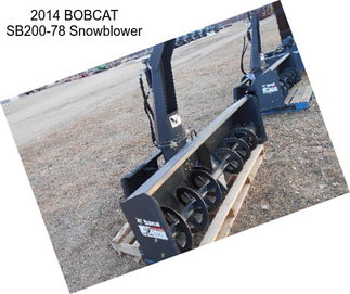 2014 BOBCAT SB200-78 Snowblower