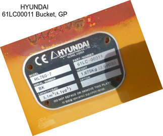 HYUNDAI 61LC00011 Bucket, GP