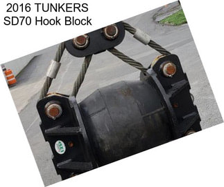 2016 TUNKERS SD70 Hook Block