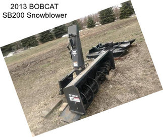 2013 BOBCAT SB200 Snowblower