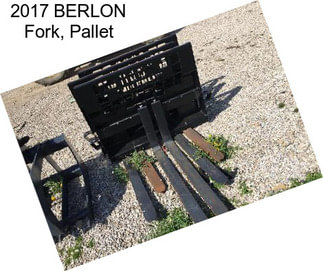 2017 BERLON Fork, Pallet
