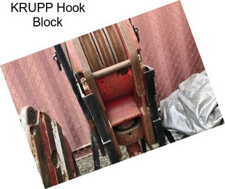 KRUPP Hook Block
