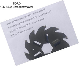 TORO 106-5422 Shredder/Mower