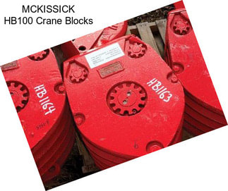 MCKISSICK HB100 Crane Blocks
