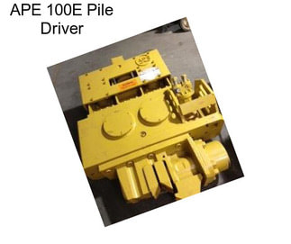 APE 100E Pile Driver