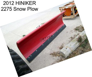 2012 HINIKER 2275 Snow Plow