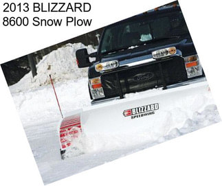 2013 BLIZZARD 8600 Snow Plow