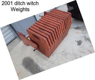 2001 ditch witch Weights