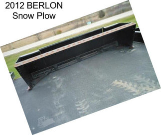 2012 BERLON Snow Plow
