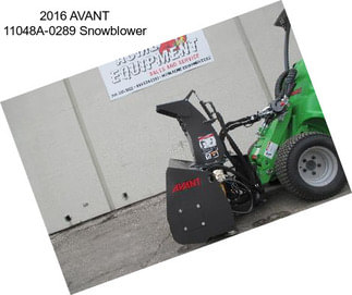 2016 AVANT 11048A-0289 Snowblower