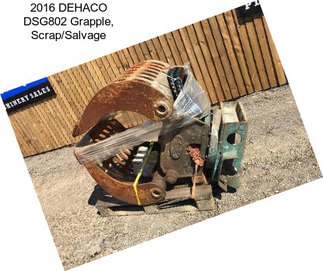 2016 DEHACO DSG802 Grapple, Scrap/Salvage